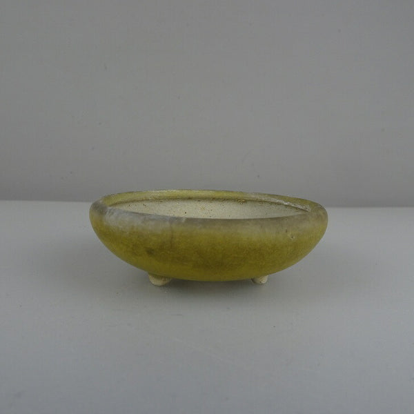 中古盆栽鉢 落款なし 小鉢 長辺 約 7.2cm 丸鉢 釉薬  中古鉢 p1209400171