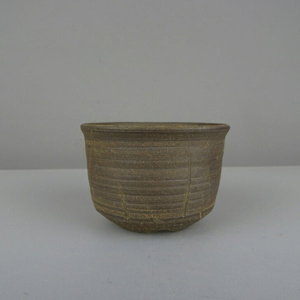 中古盆栽鉢 春山 小鉢 長辺 約 7.1cm 丸鉢 外縁 泥鉢  中古鉢 f1212035986