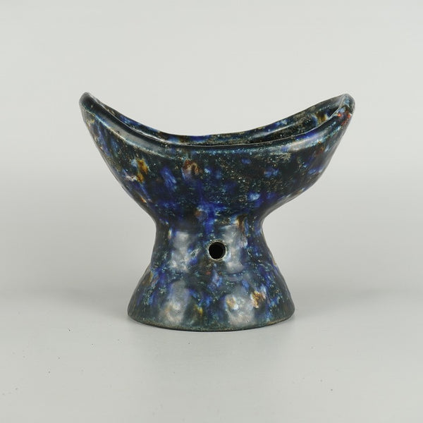 盆栽鉢 文山 越前文山 中型 長辺 約 22.2cm 楕円鉢 高杯 釉薬  新品 u1212039725