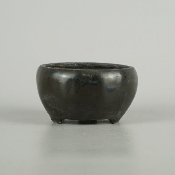 中古盆栽鉢 香山 小鉢 長辺 約 7.5cm 丸鉢 釉薬  中古鉢 u1212040761
