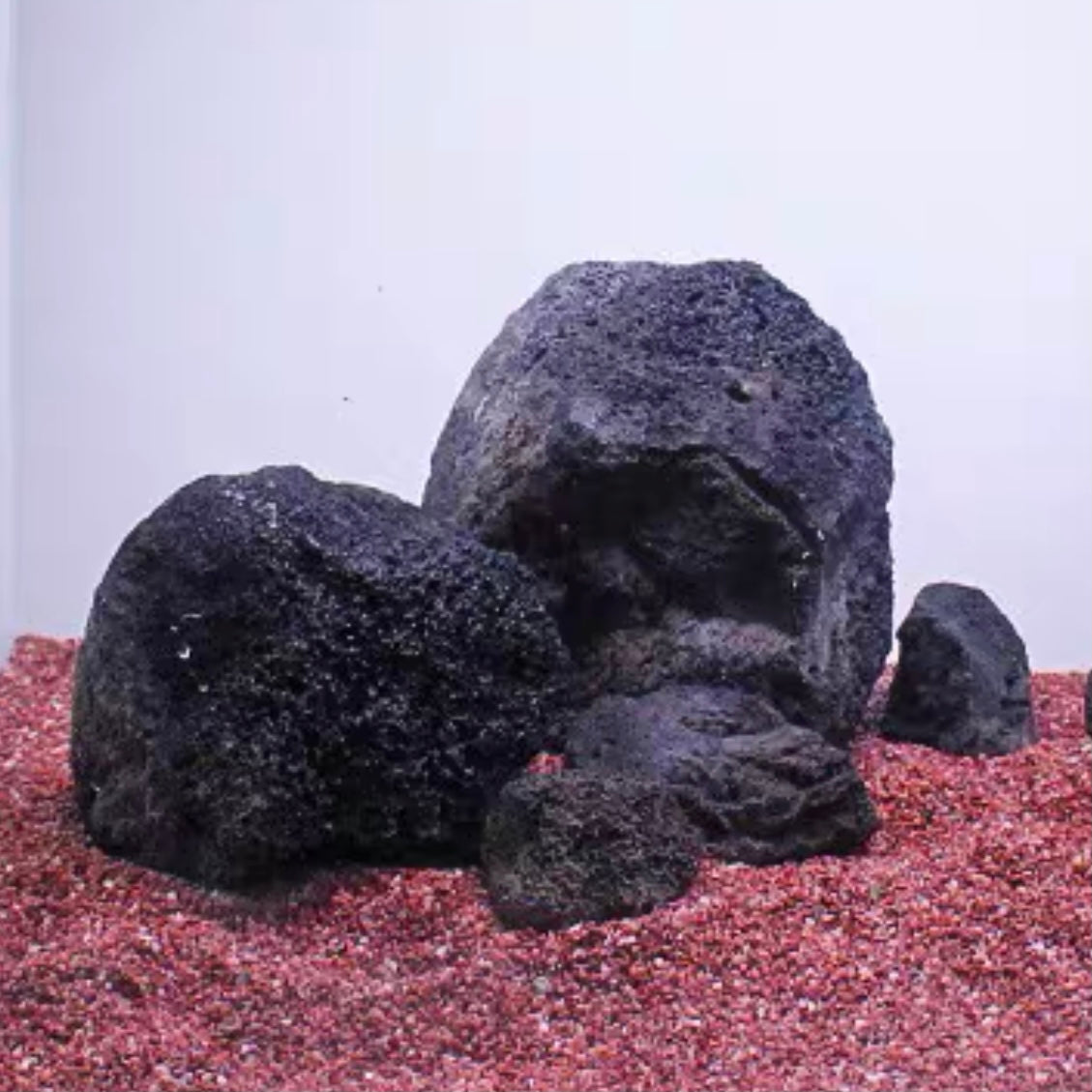 灰黑熔岩石 ( 水陸缸/魚缸造景 )