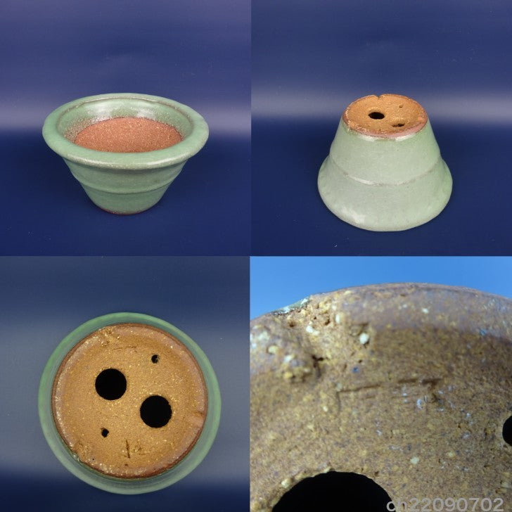 Potted plant bowl Hattori outer bowl Maru bowl Nakahara glaze Tokoname ...
