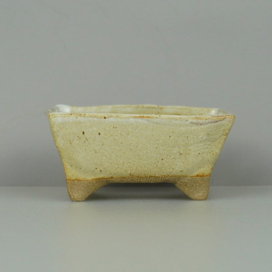 Potted plant bowl, Xiangshi small bowl, about 8.1cm long, rectangular bowl with white glaze, new product