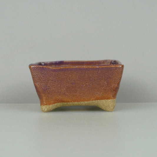 Potted plant bowl, auspicious stone small bowl, about 6.5cm, rectangular bowl with glaze, new product