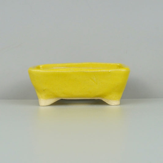 Potted plant bowl, auspicious stone small bowl, about 7.5cm long, rectangular bowl with glaze, new product