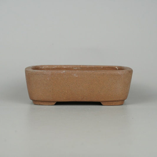 Medieval bonsai bowl Tokoname Lapsang small long bowl about 12.8cm rectangular bowl Fujiao mud medieval bowl