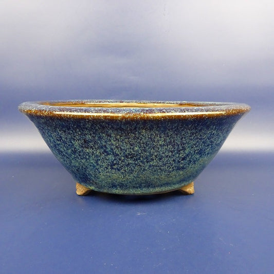 Medieval potted plant bowl with inscription "なし", medium-sized bowl with a length of about 23.7cm, Marubo bowl with a glazed glazed Chinese bowl, a middle-aged bowl
